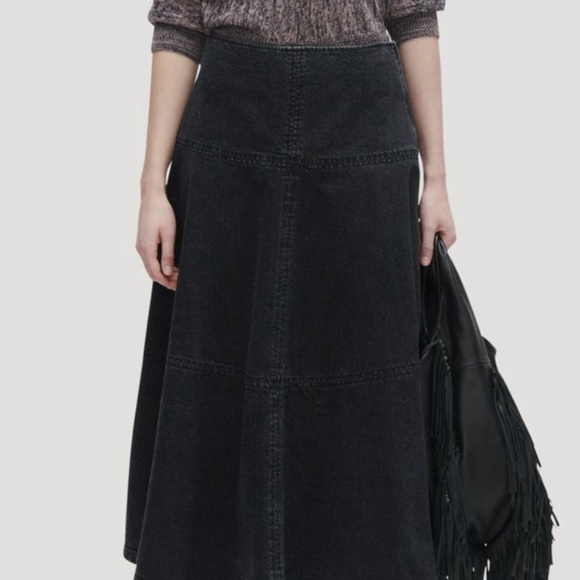 Rachel Comey Esper Skirt Black Denim 6 new
